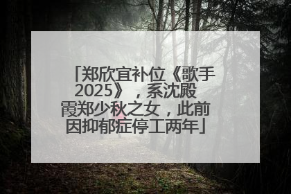 郑欣宜补位《歌手2025》，系沈殿霞郑少秋之女，此前因抑郁症停工两年