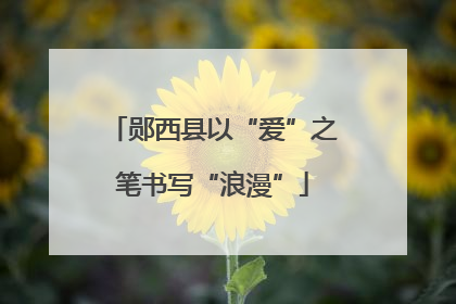 郧西县以“爱”之笔书写“浪漫”