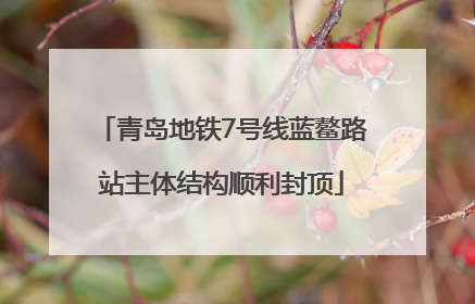 青岛地铁7号线蓝鳌路站主体结构顺利封顶