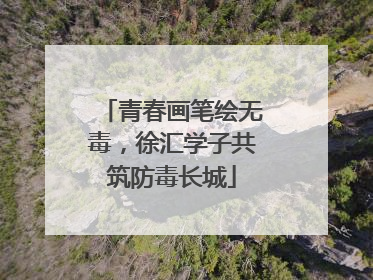 青春画笔绘无毒，徐汇学子共筑防毒长城