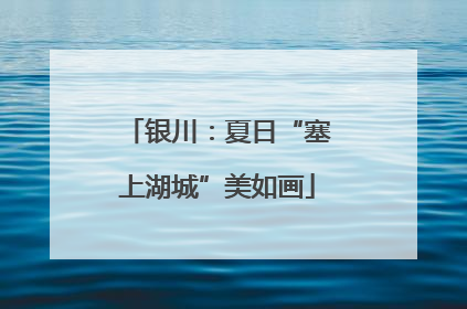 银川：夏日“塞上湖城”美如画