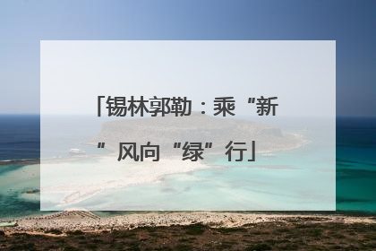 锡林郭勒：乘“新”风向“绿”行