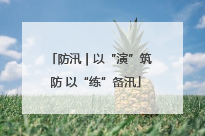 防汛｜以“演”筑防 以“练”备汛