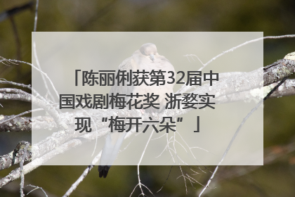 陈丽俐获第32届中国戏剧梅花奖 浙婺实现“梅开六朵”
