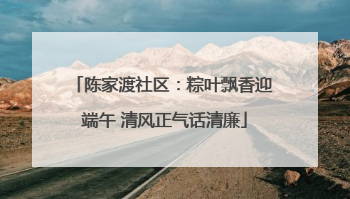 陈家渡社区：粽叶飘香迎端午 清风正气话清廉