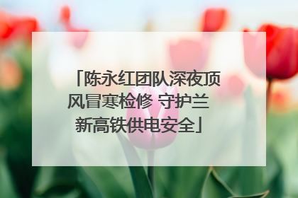 陈永红团队深夜顶风冒寒检修 守护兰新高铁供电安全