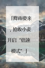 降雨要来，抢收小麦开启“倍速模式”