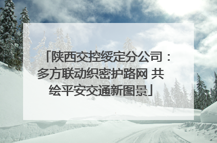 陕西交控绥定分公司：多方联动织密护路网 共绘平安交通新图景