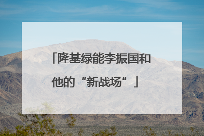 隆基绿能李振国和他的“新战场”