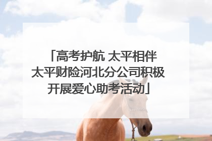 高考护航 太平相伴 太平财险河北分公司积极开展爱心助考活动