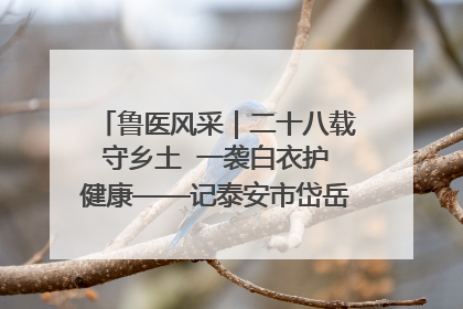 鲁医风采｜二十八载守乡土  一袭白衣护健康——记泰安市岱岳区满庄镇卫生院院长、主任医师张宝喜