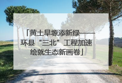 黄土旱塬添新绿——环县“三北”工程加速绘就生态新画卷