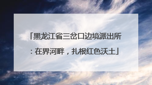 黑龙江省三岔口边境派出所：在界河畔，扎根红色沃土
