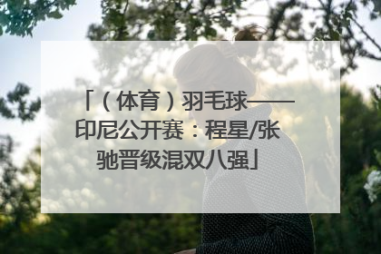 （体育）羽毛球——印尼公开赛：程星/张驰晋级混双八强