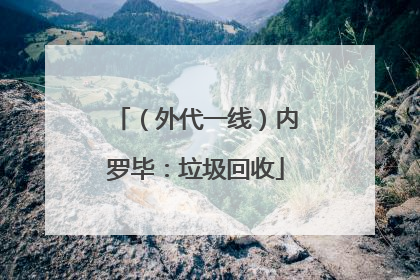 （外代一线）内罗毕：垃圾回收