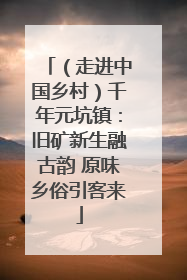 （走进中国乡村）千年元坑镇：旧矿新生融古韵 原味乡俗引客来