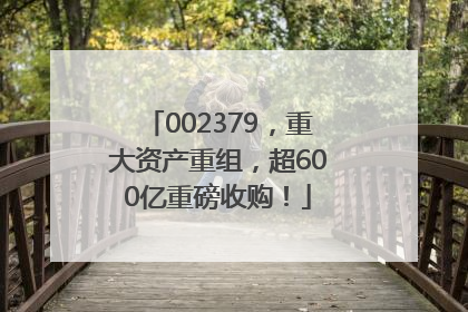 002379，重大资产重组，超600亿重磅收购！