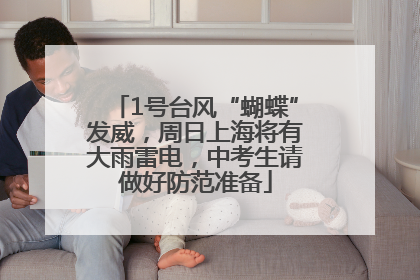 1号台风“蝴蝶”发威，周日上海将有大雨雷电，中考生请做好防范准备