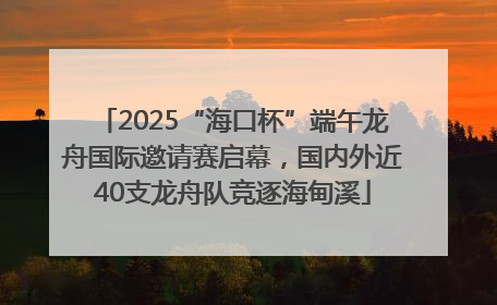 2025“海口杯”端午龙舟国际邀请赛启幕，国内外近40支龙舟队竞逐海甸溪