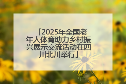 2025年全国老年人体育助力乡村振兴展示交流活动在四川北川举行