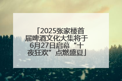 2025张家楼首届啤酒文化大集将于6月27日启幕“十夜狂欢”点燃盛夏