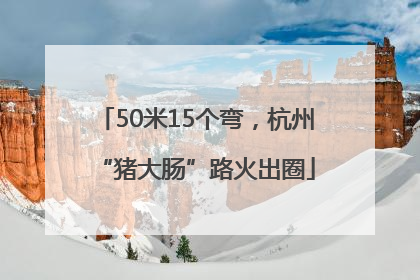 50米15个弯，杭州“猪大肠”路火出圈