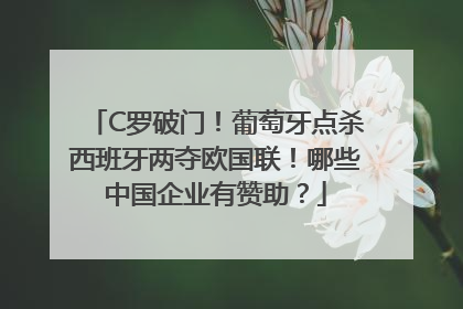 C罗破门！葡萄牙点杀西班牙两夺欧国联！哪些中国企业有赞助？
